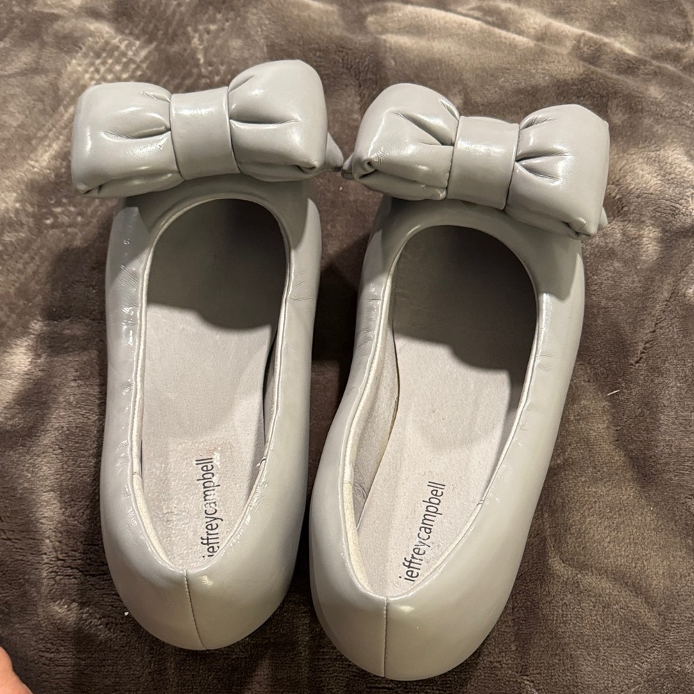 Jeffrey Campbell woman Bow-Out ballet flats Shoes in Light Gray NEW- W/O tags